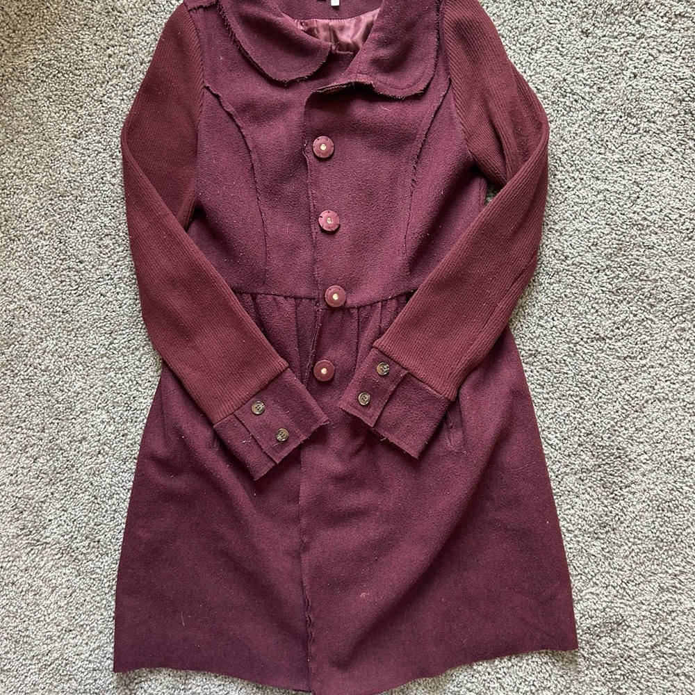 Burgundy Women's Trench Coat